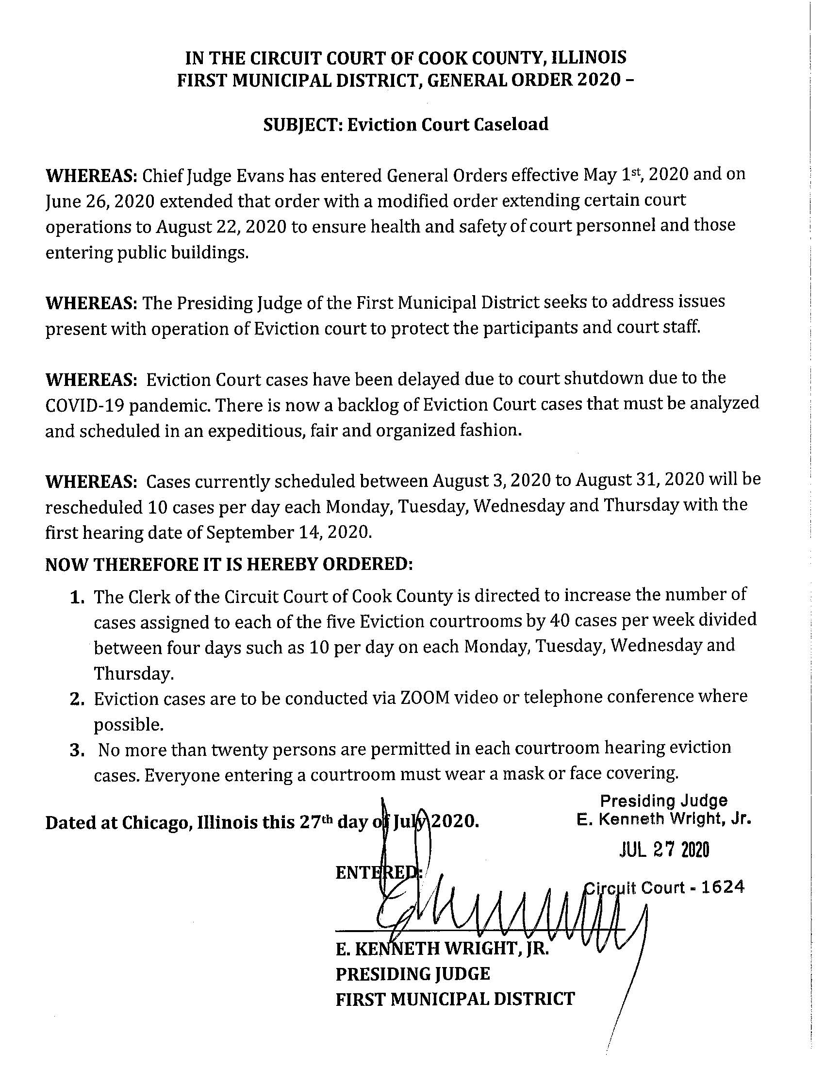 No Cook County Eviction Cases until September? Chicago Eviction